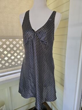 Jones New York Brown Dress with Light Blue Circle Print